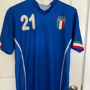 Andrea Pirlo Italia Blue Soccer Jersey